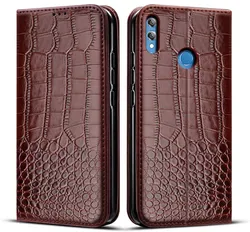 Leather Flip Phone Case - Elegant Protection for Honor 9X premium (Style 1 Brown)