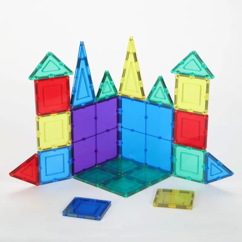 120 шт. детский Магнитный конструктор, набор для строительства, пластмассовые игрушечные модели, магнитные блоки, строительные Развивающие игрушки для детей, подарок