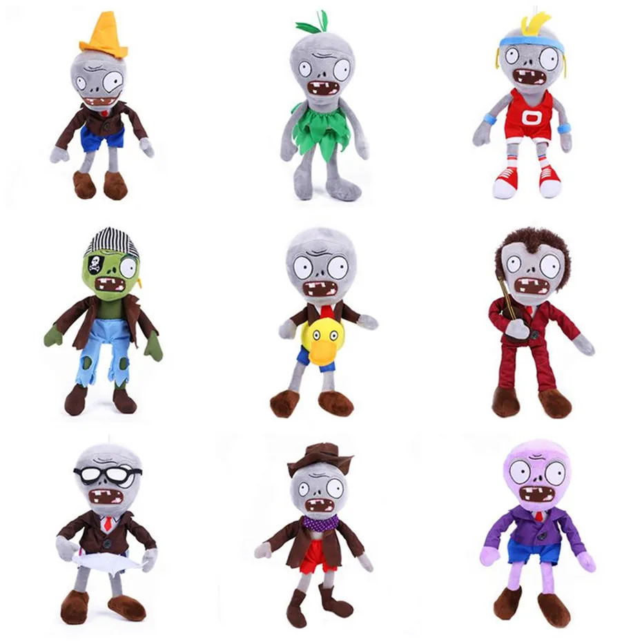 

Plants vs Zombies Plush Toys 30cm PVZ Plants vs Zombies Hats Pirate Duck Zombies Plush Stuffed Toys Doll Gifts for Kids Children