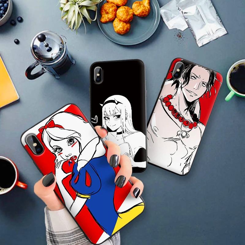 Поп красный черный аниме для Xiaomi Redmi Pro 6 Note 5 8 K20 7 4X 5A 16G 32G GO 7A силиконовый чехол
