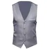 Men Waistcoat Plus Size Classic Formal Business Solid Color Suit Vest Single Breasted Business Sleeveless Waistcoat жилет 2