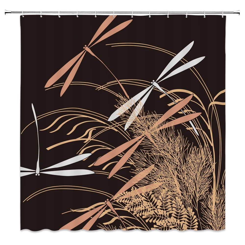 Abstract Dragonfly Colored Chick Shower Curtains Funny Creative Design Bathroom Decor Home Bathtub Polyester Curtain Set Cheap | Дом и сад