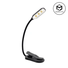 Rechargeable Book Light 7 LED Reading Light with 9-Level Warm Cool White Daylight Flexible Easy Clip Night Reading Lamp in Bed