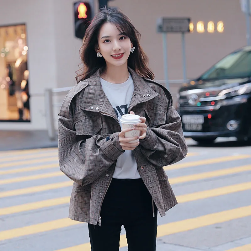 

Photo Shoot Short Coat Women's 2019 New Style WOMEN'S Dress Spring Autumn INS Hong Kong Flavor Korean-style Loose-Fit Online Cel