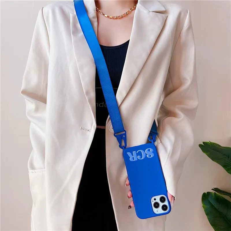 Caixa de Telefone com Letras Maiúsculas Personalizada com Alça Cordão para Iphone 14 Pro 13 se Plus xr xs Max 11 12 13 14 Pro Max 2023 - Image 4