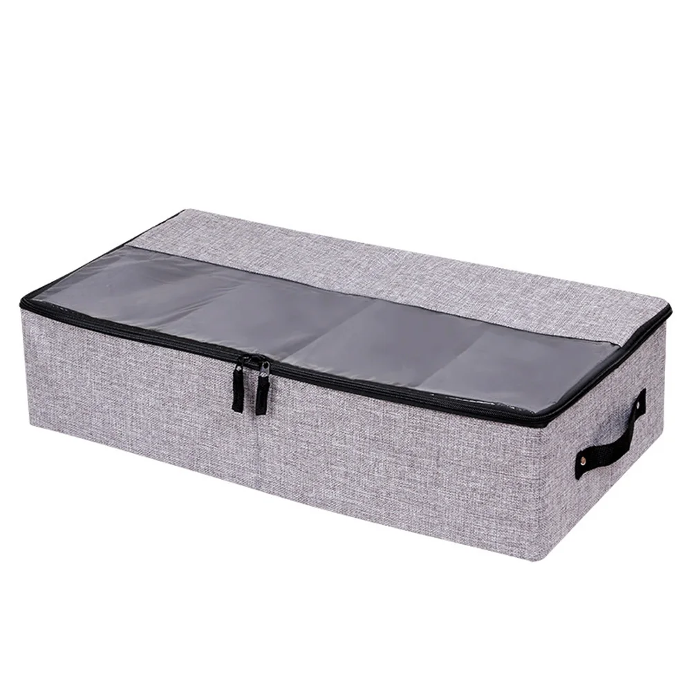 

Breathable Dorm Under The Bed Organizer Zipper Storage Box Clothes Shoe PP Board With Handle Square
