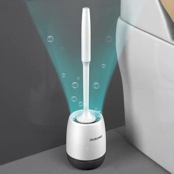 

TPR Soft Toilet Brush Household Wall-mounted or Floor-standing Cleaning Brush Bathroom Accessories Cleaning Products