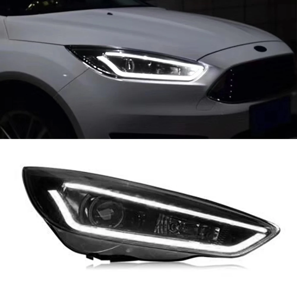 2 шт. светодиодный ные фары для Ford Focus 2015 2016 2017 2018 Автомобильные ангельские глазки