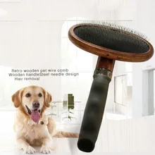 Cepillo de estética para mascotas Vintage para perros y gatos, herramienta para cortar el pelo largo y corto