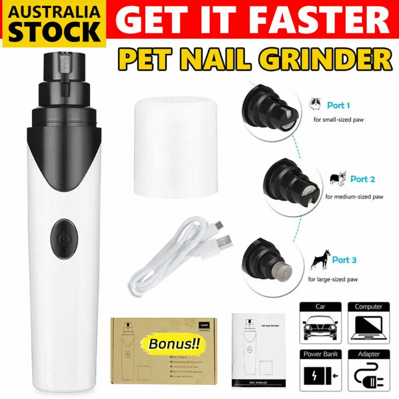 Pet Nail Sharpener Dogs Cats Pets Electric Nail Clippers Trim Nails