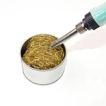 

Soldering Iron Cleaning Ball Mesh Filter Desoldering Cleaning Nozzle Tip Copper Wire Metal Dross Box Clean Ball