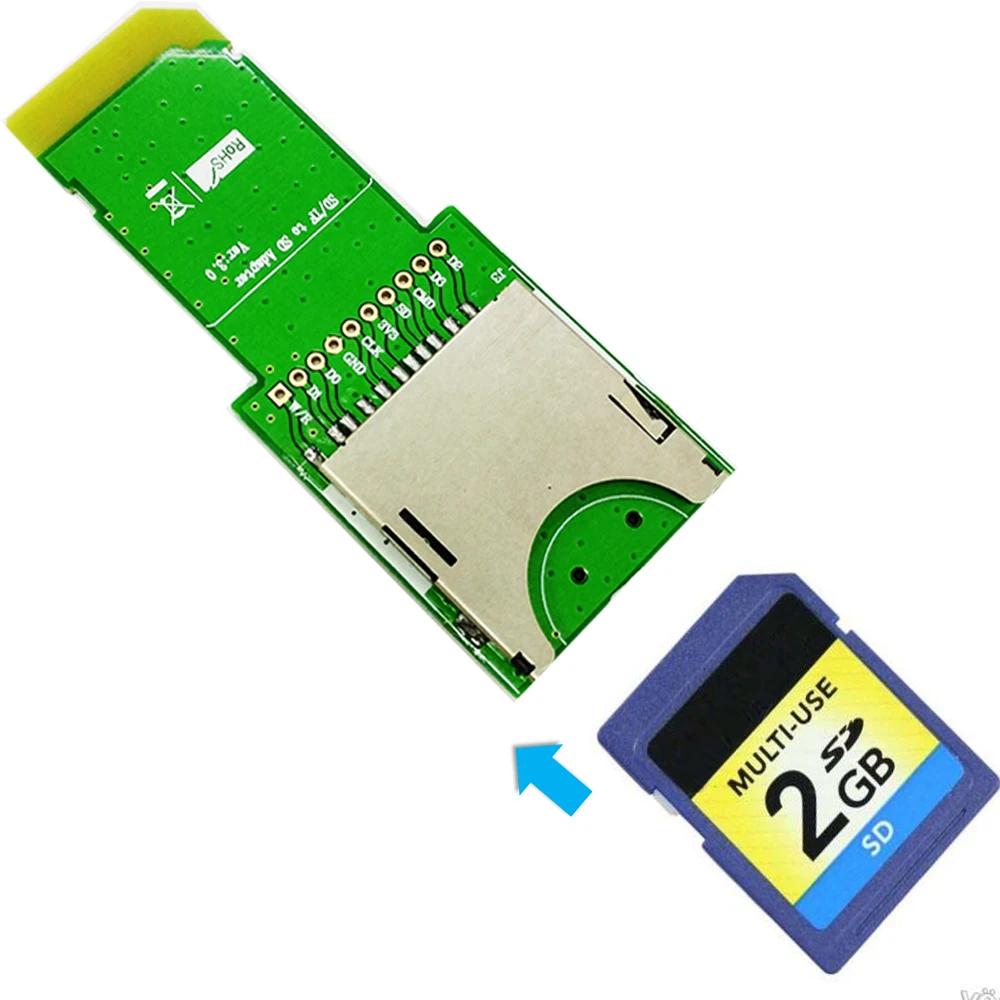 Популярные Micro SD TransFlash TF на SD SDHC карта памяти адаптер конвертер Расширение кард-ридер для мобильный портативный динамик устройства