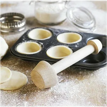 

Wooden Pastry Pusher Egg Tart Double Side Tamper Pastry Pusher Wooden Eggtart Mold for Eggtart Mold Baking Cake Kitchen Tools