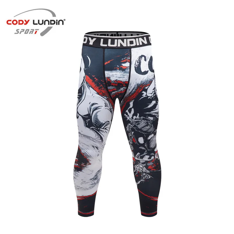 

Running Tights Men Gym Compression Leggings Dry Fit Jogging Pants MMA BJJ Bottoms Fitness Workout Trousers Training Sportswear