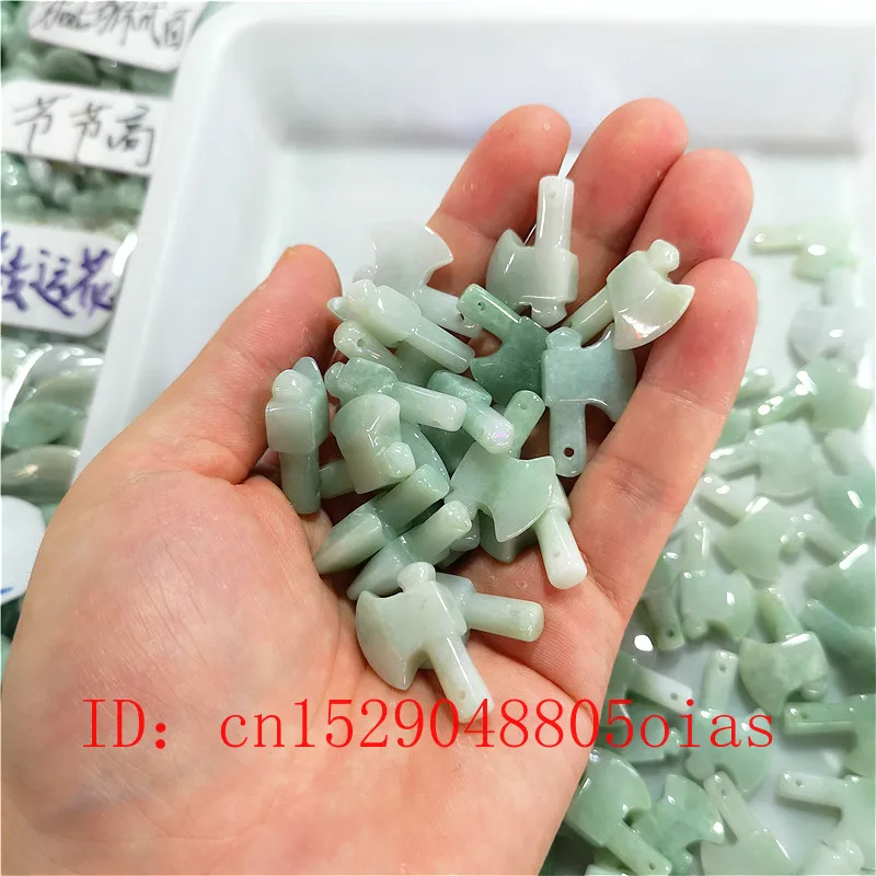DIY Natural Jade Beads Jadeite Axe Ax Pendant Emerald Jewelry Fashion Charm Accessories | Украшения и аксессуары