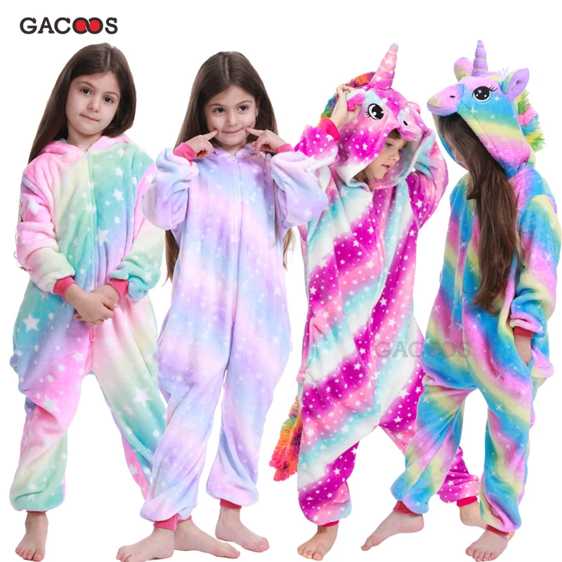 Pijama de Unicornio de Stitch para y niñas mono de dormir de invierno suave y cálido con diseño de Panda de Anime-Color Star TianMa Pijama de Unicornio de Stitch para y niñas mono de dormir de invierno suave y cálido con diseño de Panda de Anime-Color Star TianMa
