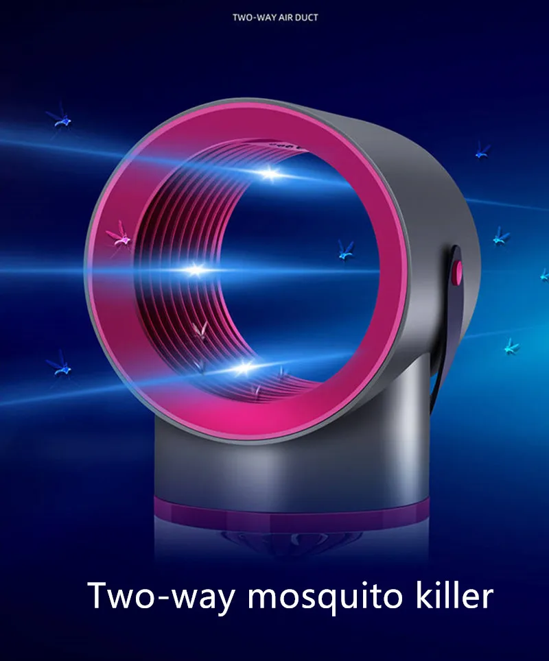 

Two-way Electric Mosquito Killer Lamp Living Room Pest Control with USB Charging Silent Mode for baby room bedroom