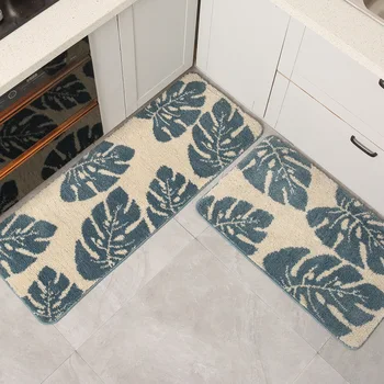 

Banana Leaf Kitchen Long Floor Mats Super Soft Fiber Non-slip Absorbent Bath Mats Bedroom Bedside Mats Door Mats Kitchen Mats