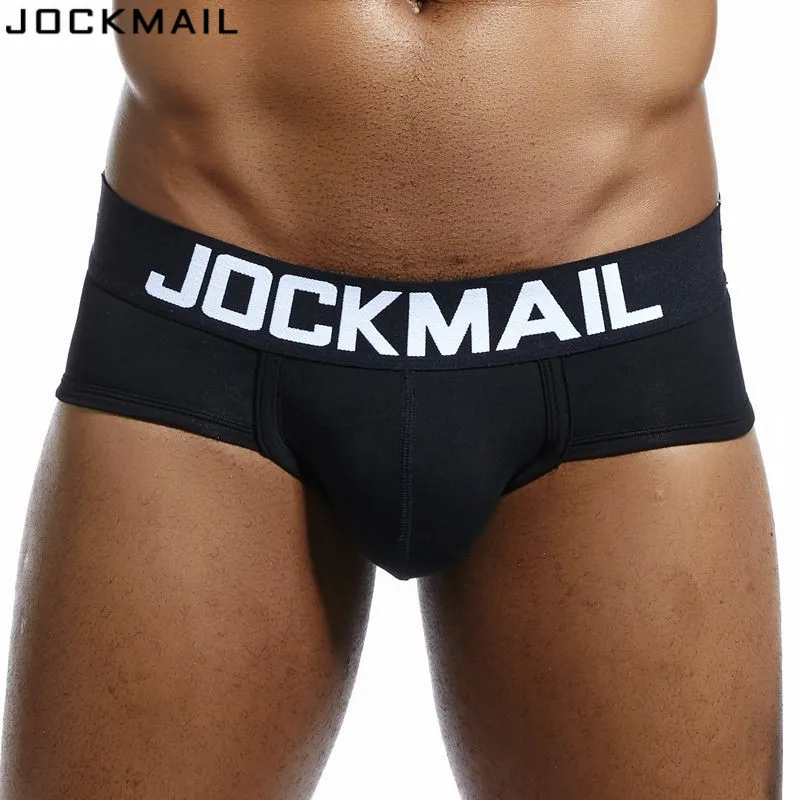 

JOCKMAIL Sexy Mens Underwear Cuecas Calzoncillos Hombre Slip Gay Sleepwear Breathable Cotton Male Panties Shorts Black Briefs