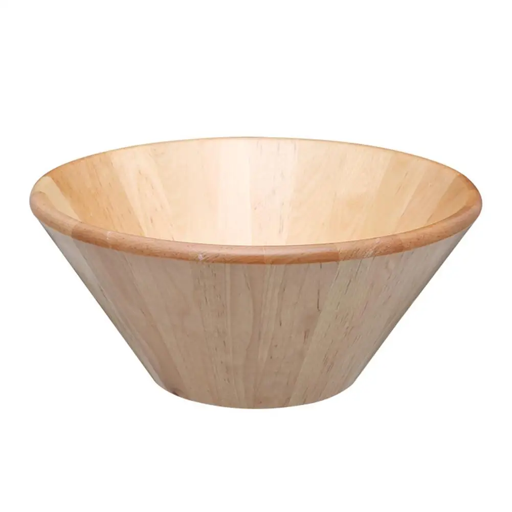 

High Quality Wooden Bowl For Salad Fruit Birch Primary Color Large Diameter 28CM Japanese Tableware Plate For Kitchen Supplies