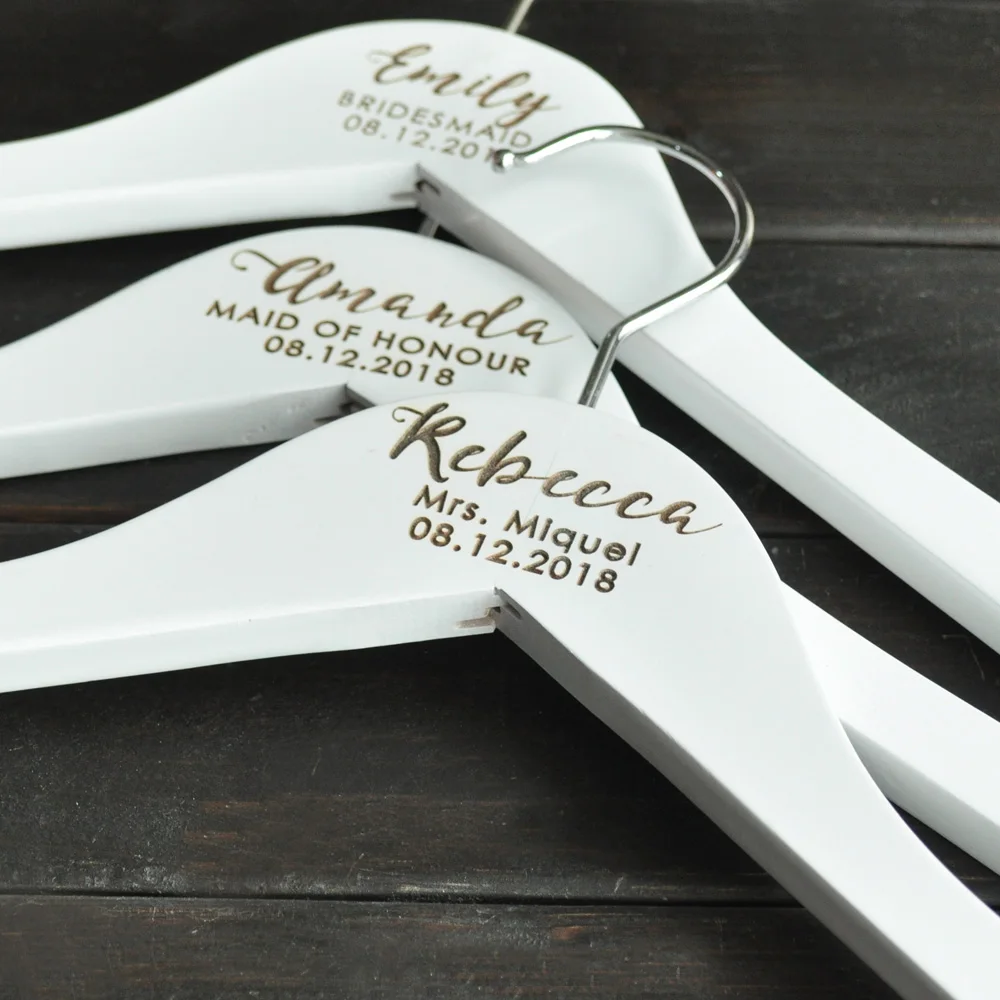 

Hangers For Clothes Dress Bridesmaid Wedding Hangers Bridal Party Gift Maid of Honour Dress Hanger 1 pcs logo Custom for free