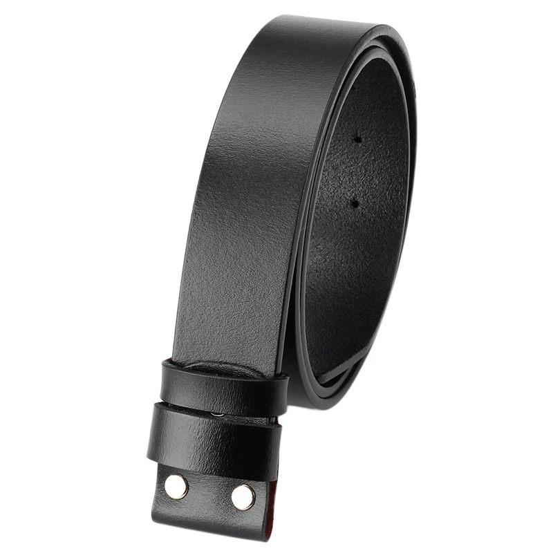 Men's genuine cowhide leather Belt without buckle handmade Homemade Belt DIY accessories 3.8cm d1 brown belt