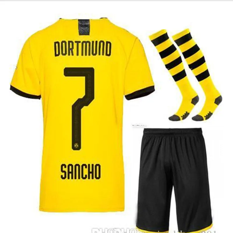 Набор для взрослых 19 20 Дортмунд Футболка для футбола GOTZE REUS PULISIC WITSEL набор 19 20 футболка для футбола Дортмунд - Color: adults