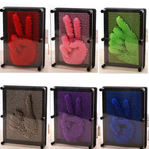 

Funny Fingerprint Needle 3d Clone Pin Art Plastic Toy for Kids Gift Decor Craft Random Color