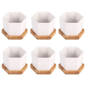 

6 Pcs Flower Pot Macetas Plant Pot Planter Garden Accessories Flowerpots Creative Succulent Pots For Living Room Home Office