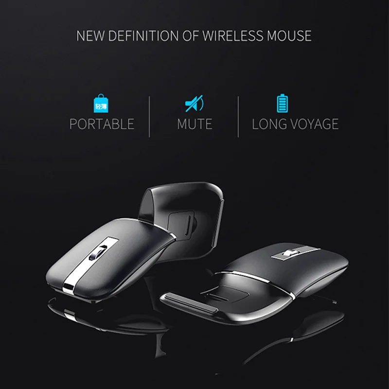 Rato Rotativo Ultra-fino sem Fio Recarregável Bluetooth Ergonômico Silencioso Computador para Mac Tablet Macbook Laptop Jogos Escritório - Imagem 2