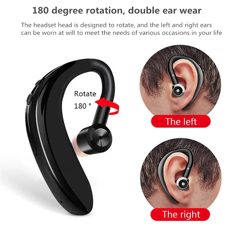 New S109 Bluetooth Headset Bluetooth 5 0 Earpiece Handsfree Headphones Mini Wireless Earphone Earbud Earpiece For iPhone xiaomi