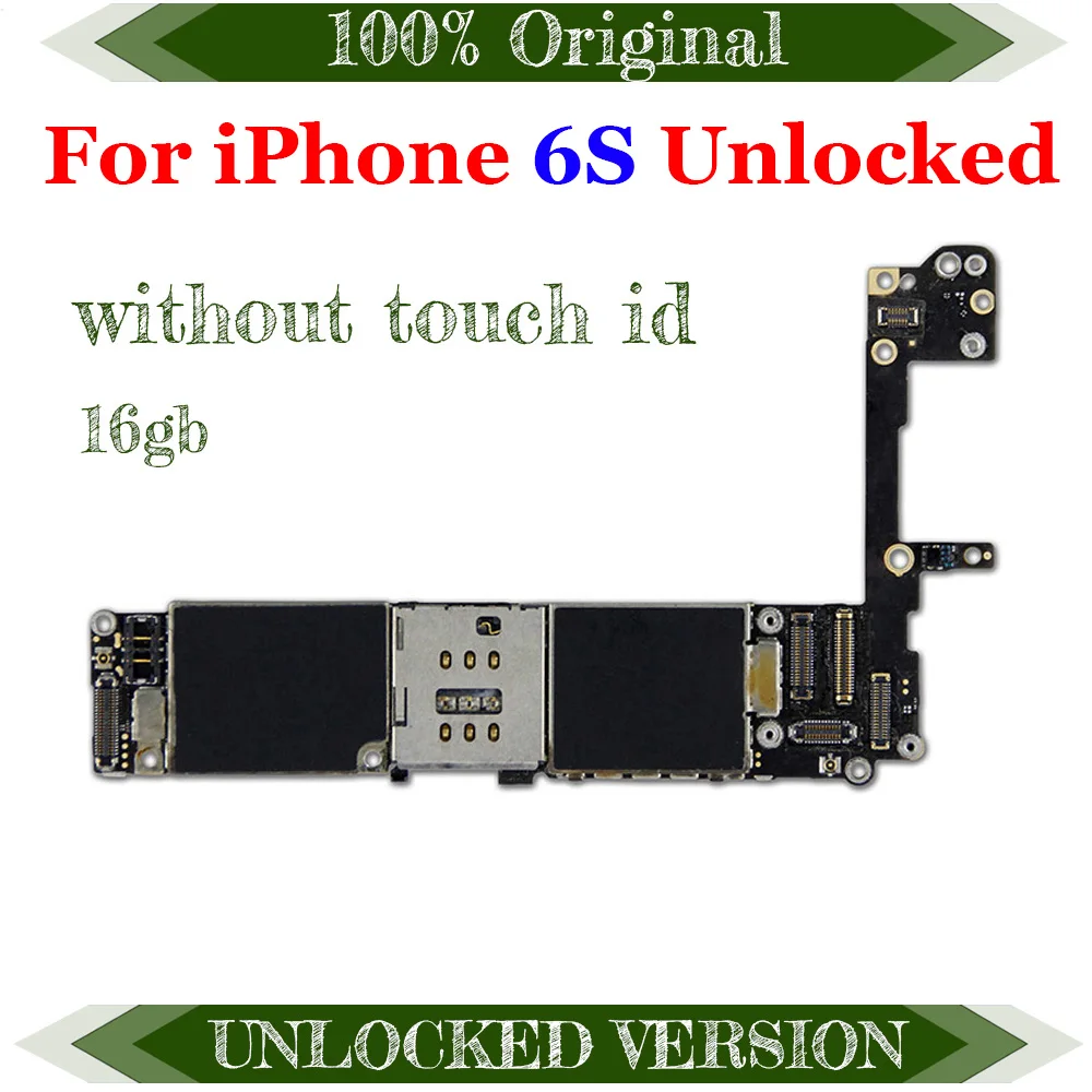 Чистый iCloud разблокированный для iPhone 6S 4,7 дюймов материнская плата с/без отпечатков пальцев, оригинальная для iPhone 6S материнская плата с чипами