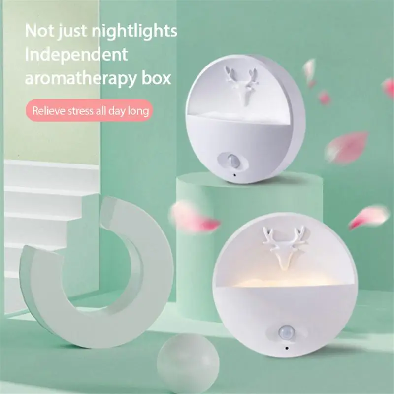 Quarto sem Fio Luz da Noite para Casa Indução Inteligente Recarregável Aromaterapia Night Light Sono Iluminação Decoração Led 2 quarto sem fio sono luz da noite