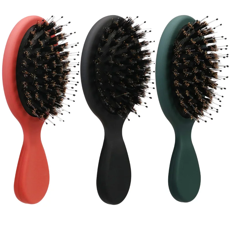 Comb Shampoo Brush Pocket-Hair-Comb Horsehair Health Massager Salon Styling-Tool Portable