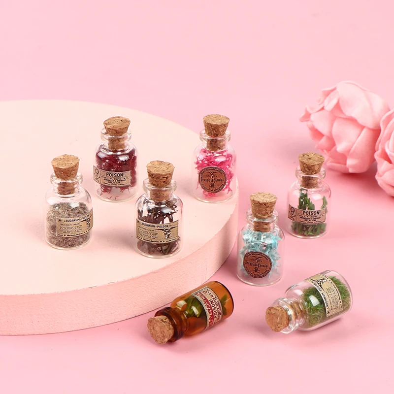 1 шт. 1/12 миниатюрная стеклянная мини-имитация растений в бутылках мебель игрушки