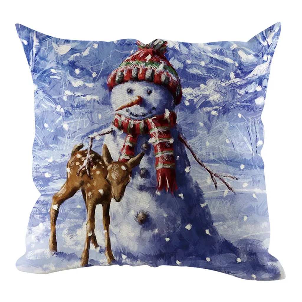 New Hot Sale Christmas Pillow Cover Pillowcases Decorative Sofa Cushion Cover Home Decoration наволочка