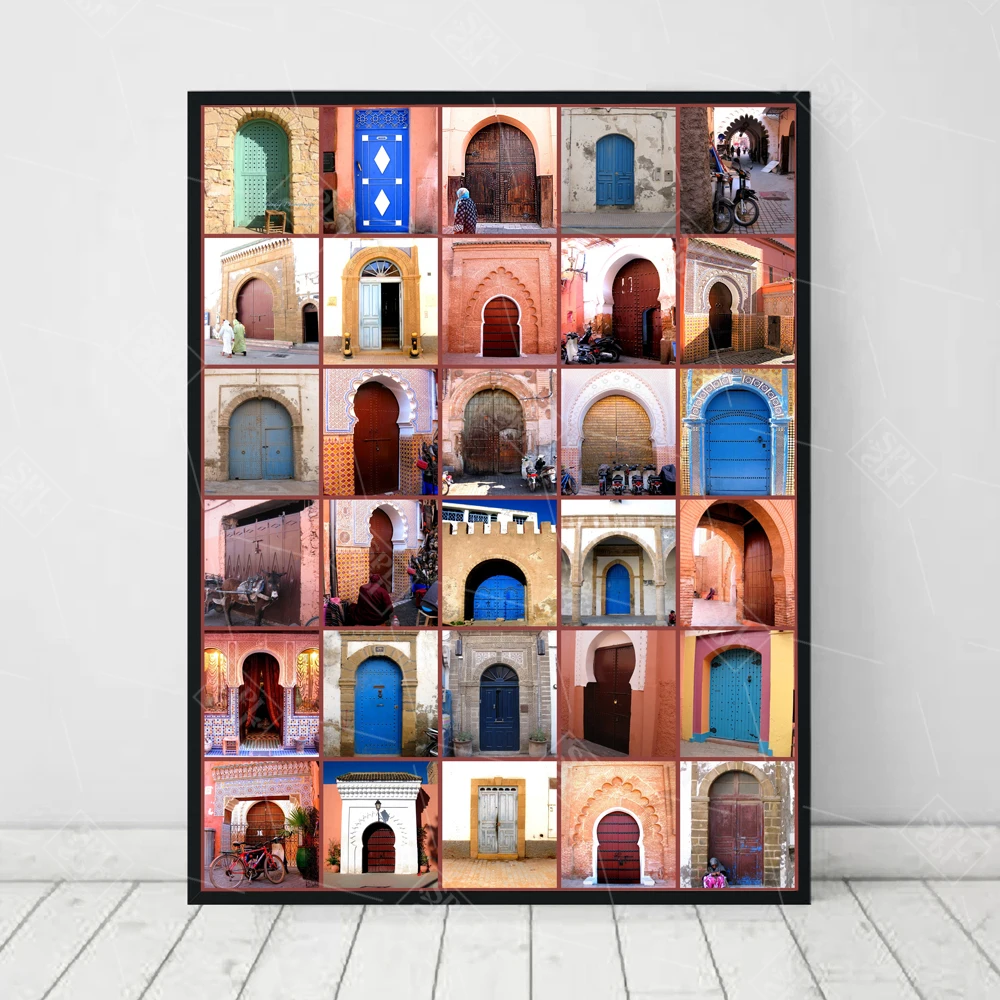Modern-Art-Wall-Ancient-Gate-Morocco-Canvas-Painting-Posters-Artwork-Pictures-Printed-for-Living-Room-Bathroom (3)