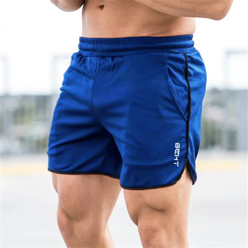 Новинка, мужские шорты для фитнеса бодибилдинга, мужские летние спортивные костюмы для тренировок, дышащая сетка, быстросохнущая Спортивная одежда для бега, пляжные шорты - Цвет: Shorts 1