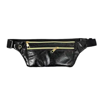 

Gradient Color Laser Shoulder Chest Bag Female PU Leather Fanny Belt Pack Chest Handbags Zipper Phone Pouch Crossbody