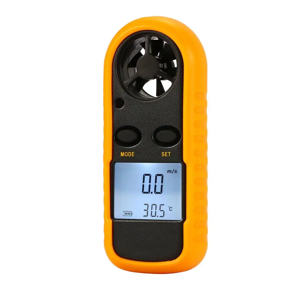 

Mini Digital Wind Speed Measuring Instrument Handheld Temperature Tester Wind Speed Gauge Meter with Backlight Display