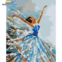 

PhotoCustom Oil Painting By Numbers Ballet DIY Kits Drawing Fruit wall decor art Paintings on the wall