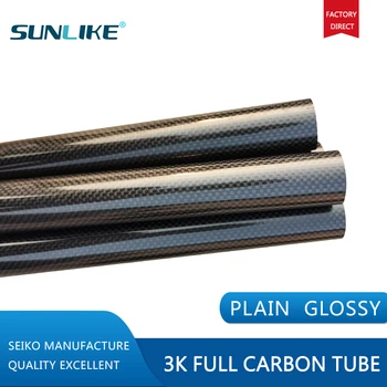 

1pcs Wrapped Carbon Fiber Tube 3K plain Glossy surface Length 500mm diameter 12mm 14mm 16mm 18mm 22mm 24mm 26mm 28mm 30mm 35mm