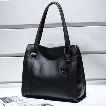

2020 Newest Genuine Leather Women Fashion Shoulder Bags Casual Handbag Cowskin Totes Ladies Soft Large Capacity Messenger Bag