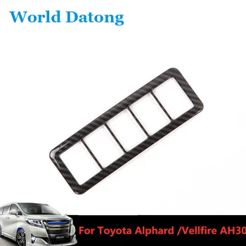 

Carbon fiber Drawing Car Headlight Button Cover Switch Button Trim Cover 1pcs for Toyota Alphard / Vellfire AH30 2016-2019