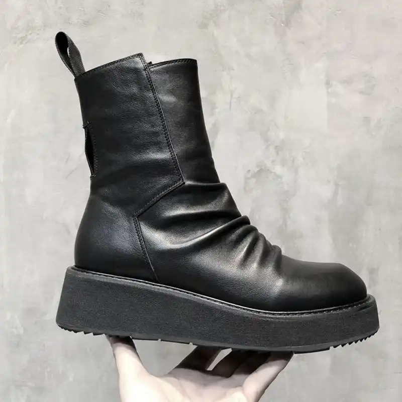 stylish black work boots