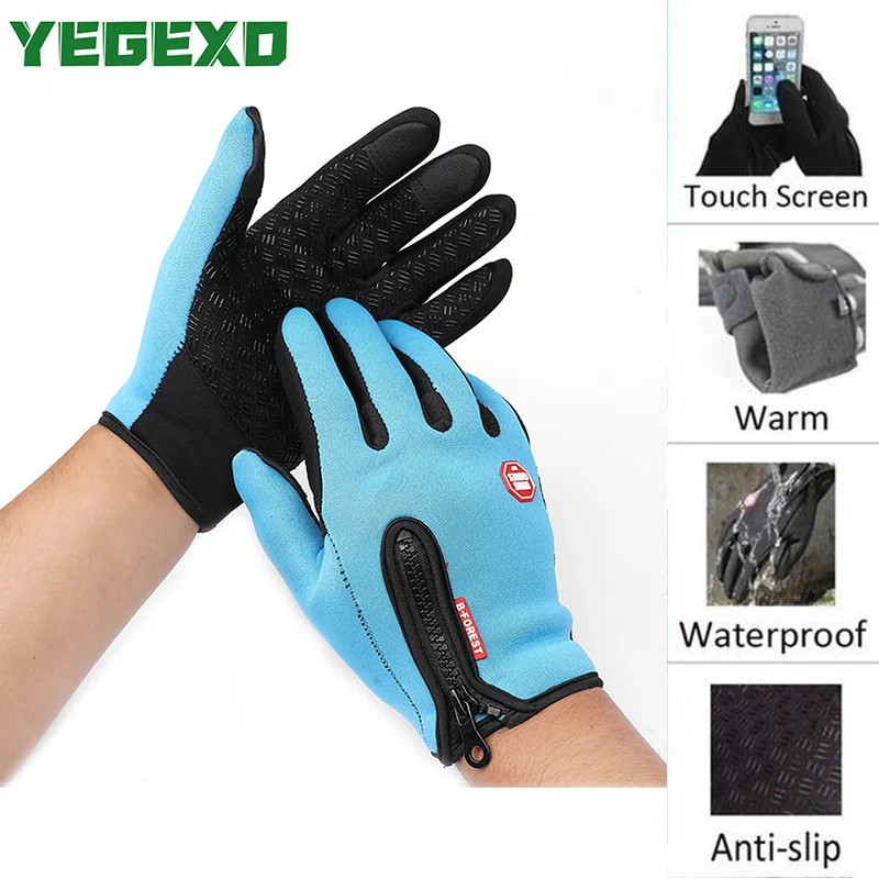 Guanti Moto Touch Screen Impermeabile Per Suzuki Samurai Sj410 Kawasaki Zx6R 2006 Honda Fmx 650 Yamaha Jog Rr