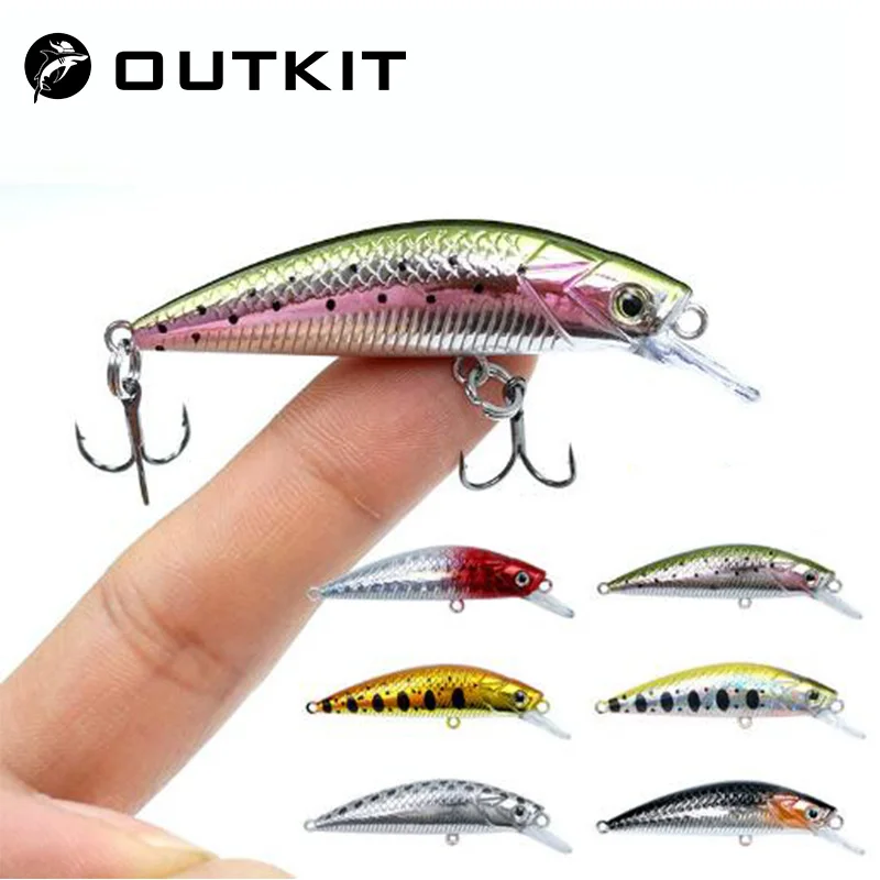 Новинка 5 см 6 г Minnow для речной рыбалки приманки мини форели маленький гамбургер