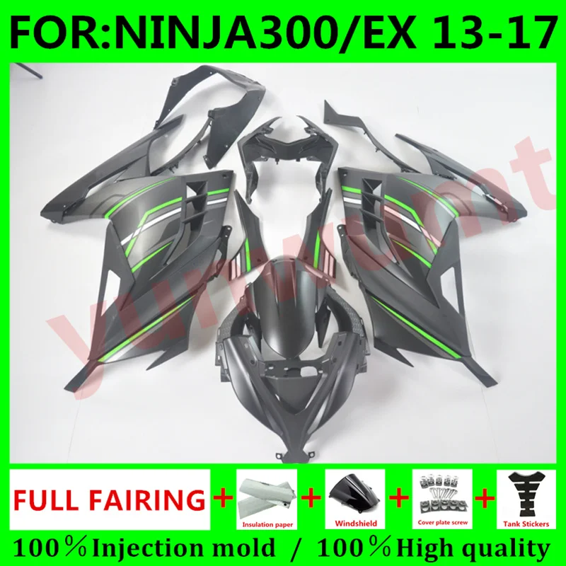 Комплект обтекателей для мотоцикла из ABS под давлением 100% подходит Kawasaki NINJA300 Ninja EX