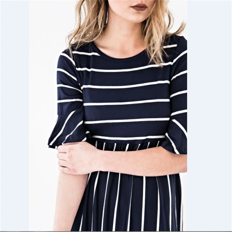New style of European and American Fashion striped Printing dress for pregnant Women maternity dresses for photo shoot sukienki