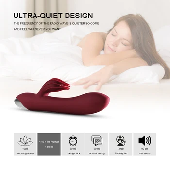 USB Rechargeable 10 Speed Powerful Dildo Rabbit Vibrator for Women Clitoris stimulation Massage Vibrator G-spot Adult sex toys 5